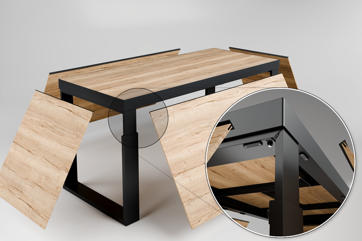 ODO Catering-Tisch, Seitenblenden